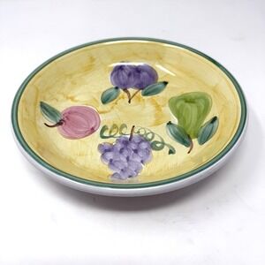 Caleca Frutta  8.5" Soup Cereal Pasta Bowl Fruit Hand Painted Italy Discontinued